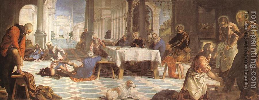Jacopo Robusti Tintoretto : Christ Washing the Feet of His Disciples